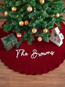 Personalized Christmas Tree Skirt, Family Christmas Tree Skirt, Customized Housewarming Gift, Christmas Home Decor, Christmas Decorations - Multicolor - View 4
