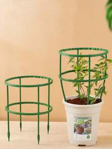 4pcs/8pcs Garden Plant Support Stakes Plastic Semi-Circular Hoop Flower Pot Climbing Plant Rack Peony Flower Stand - Christmas Cactus Support Stand - View 2