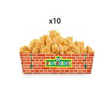 Brick Wall Happy Birthday Snack Trays, Street Theme Paper Food Serving Boxes For Chips Popcorn Candy, Birthday Party Table Decorations - Style 1 - View 12
