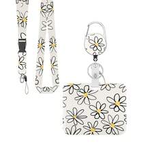 1pc Fashionable Sliding Badge Holder With Floral Pattern And Scroll, Retractable Quick Release, Badge Holder With Rotating Badge Clip And Detachable Lanyard, Horizontal Card Protector, Medical Assistant Badge Buddy Suitable For Office Staff, Nurses, Teachers, Doctors Office Supplies - Daisy Flower Style - View 12
