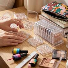 1/5 PC Creative Nail Art Storage Box, Transparent Acrylic Dustproof Nail Art Display Box, Suitable For Storing Jewelry, Bracelets, Cards, Nail Technician Supplies, Cosmetics, Travel Essential,And Dorm Room Essential For The Start Of The School Season - Multicolor - View 7