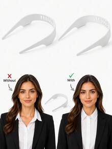 1/3 miếng miếng đệm cổ áo điều chỉnh được, miếng giữ cổ áo ẩn bên trong, cố định cổ áo chống xẹp giữ dáng, phụ kiện áo sơ mi công sở trang trọng - Nhiều màu - Xem 5
