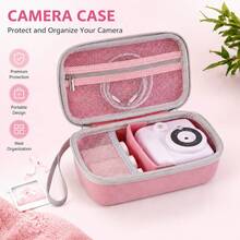 Kids Instant Camera Case, EVA Hard Shell Protective Storage Bag For Instant Print Cameras, Shockproof Portable Organizer For Camera, Printing Paper & Accessories, Travel & School Carrying Case - View 1