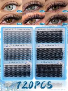 720/684/648 Pcs Large Capacity Cluster Lashes, Portable Segment Lash Extensions For Beginners, Soft Natural Look, Dense & Fluffy Individual Lashes, Long‑Lasting Lightweight, For Daily Makeup & Home DIY - D - View 3