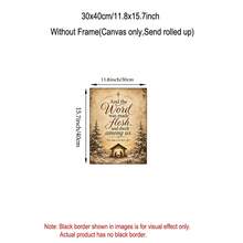 1/6pcs Christmas Religious Canvas Wall Art Set Bible Verse Prints Unframed Jesus Nativity Scripture Christian Home Decor Vintage Farmhouse Church Prayer Room Decoration Poster - Pattern - View 23