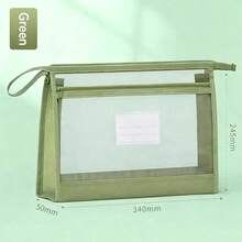 Double-Layer Subject Classification Bag A4 Transparent Mesh File Storage Bag Zipper Type Primary School Students Junior High School Students Special Tote Book Bag High School Students Large Capacity Test Paper Subject Material Book Homework Bag - Multicolor - View 8