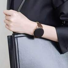 1pc Women's Slim Waist Microfiber Leather Smart Watch Band, Suitable For 18mm/20mm, Compatible With Samsung Galaxy Watch 8/7/6/5/4 (40mm, 44mm), Quick Release Spring Bar, Tool-Free Installation, Easy To Wear Watch Strap, Compatible With Huawei Watch GT6/5/4/3/Pro (46mm), Suitable For Watch Interface Width 18mm, 20mm Smart Watch Band Accessories - Coffee Brown - View 6