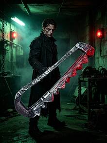 1PC Halloween Costume Prop Fake Manual Tools Hammer Wrench Crowbar Pipe, Blood Stains Are Manually Sprayed, May Slightly Differ From The Image, Please Do Not Purchase If You Mind - Multicolor - View 1