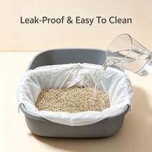 1/2/5 Roll Drawstring Cat Litter Box Liners, Thick Tear‑Resistant Kitty Litter Bags, No‑Mess Disposal For Cat Litter Pan - Multicolor - View 5