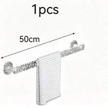 Transparent Punch-Free Acrylic Bathroom Towel Rack, Slipper Hanger, Convenient For Draining, Space-Saving, Multiple Combinations Available, Suitable For Kitchen, Bathroom, And Toilet Storage - White - View 6