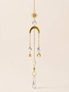 1pc Crystal Prism Suncatcher Hanging Decor Set, Includes Chain, Rainbow-Making Crystal Ball Pendant Ornament, Suitable For Indoor Windows, Outdoor Garden, Backyard, Patio, Car Rearview Mirror, Christmas Tree Decoration - Multicolor - View 11