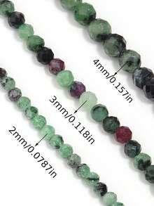 1 Strand 2/3/4mm Faceted Natural Epidote Beads For Jewelry Making DIY Bracelet Waist Beads Chain Bracelets Accessories - Multicolor - View 4