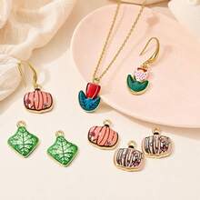 1PC Lovely Enamel Alloy Pendants Funny Hand-Painted Color Block Charms For DIY Necklace Bracelet Earring Jewelry Making Supplies - Multicolor - View 2