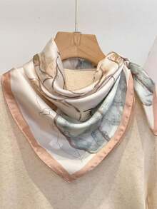 1pc Spring/Summer Paisley Print 70cm Square Scarf Shawl Neck Scarf - Multicolor - View 3