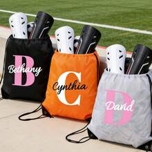 Personalized Drawstring Sports Backpack With Lightweight Drawstring Bag,Custom Your Name,Unisex, Ideal For Outdoor Sports,Leisure Travel,Daily Fitness - Multicolor - View 8