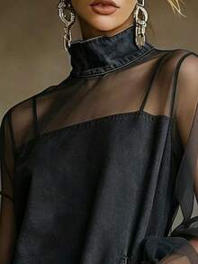 Women Short Dresses - Black - View 2