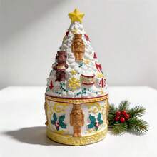 Christmas Tree Silicone Mold With Lid Wax Melt Burner Nutcracker Storage Concrete Silicone Mould Christmas Ornament - SZ947 - View 4