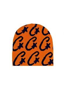 1pc - Letter-Style All-Purpose Warm Hat For Autumn And Winter, Street Hip-Hop Short-Topped Jacquard Wool Hat, Outdoor Knitted Hat - Letter Jacquard Hat - View 9