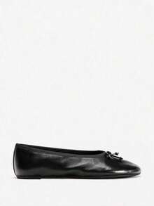 2026 Spring/Summer New Women's Bow-Decorated Ballet Flats - Black - View 3