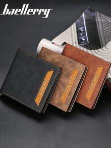 Baellerry Men's Wallet Korean Style Open Design Multi-Slot Card Holder Slim Soft PU Leather Fashion Coin Purse - Multicolor - View 1
