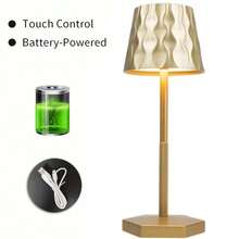 Rechargeable LED Desk Lamp With Touch Control - Stylish Minimalist Design In White, Black, Green, Gold, Coffee, Pink - USB Charging, Adjustable Color Temperature, Suitable For Dining, Bedroom, Bar, Outdoor Party, Camping, Cafe, Rechargeable Desk Lamp, Gift - Multi-color - View 14
