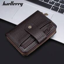 Men's Short Wallet Baellerry Business Style Accordion Card Holder Stone Texture Multi-Slot PU Coin Purse - Multicolor - View 2