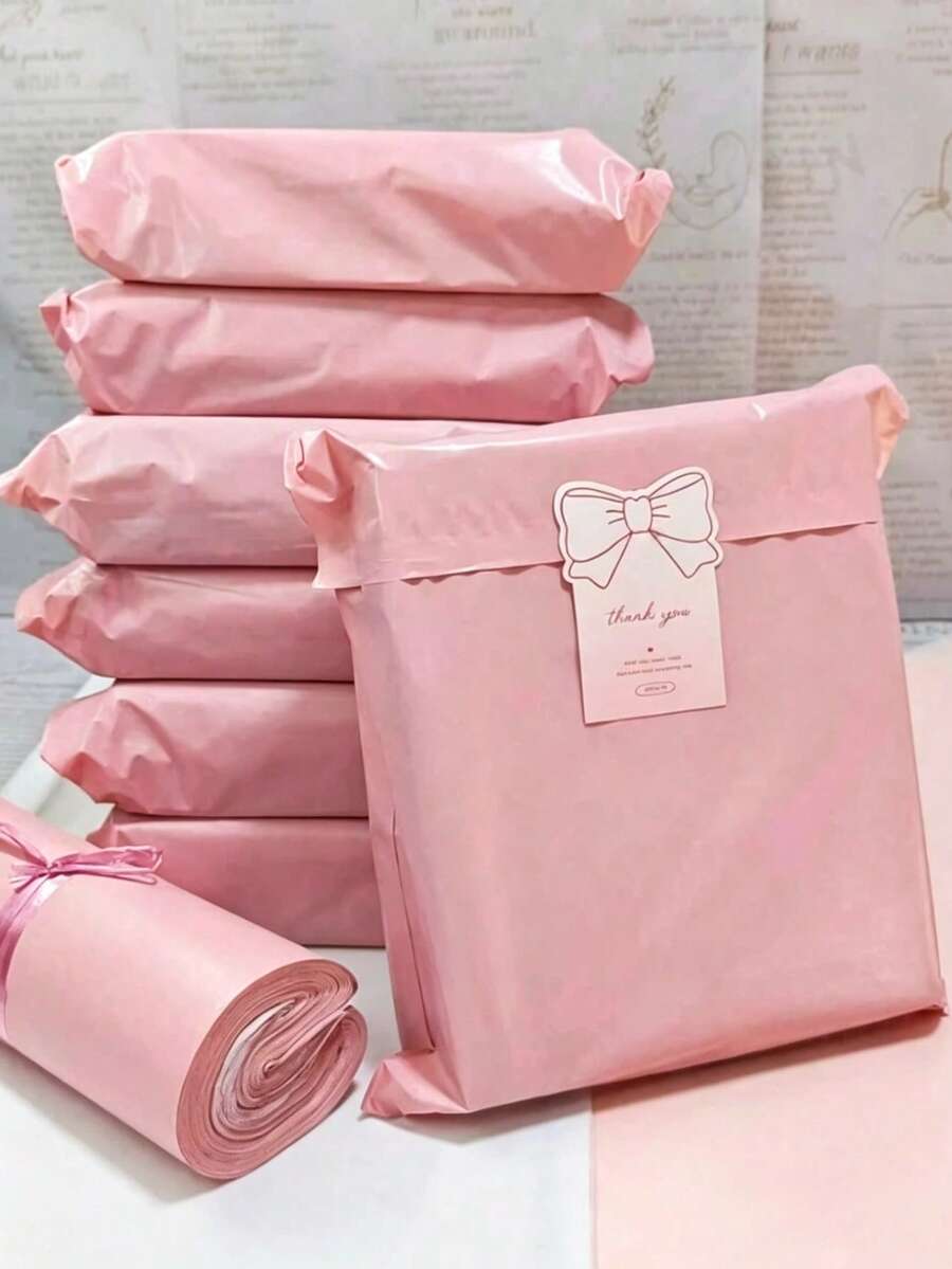 10/20/30 Paquete de Bolsas de Envío Resistentes e Impermeables de Color Rosa Claro, Bolsas Multiusos Fáciles para la Escuela, Oficina, Envío y Correo, Artículos Esenciales para el Regreso a Clases, Bolsas de Embalaje para Regalos del Día de la Madre, Bolsas de Regalo del Día de la Madre, Adecuadas para Regalos del Día de la Madre - Varios estilos - Ver 1