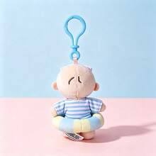 Miniso 1個 Franklin/Charlie Brown 海洋主題系列毛絨吊飾，柔軟材質，適合裝飾背包與鑰匙圈 - 彩色 - 查看 5