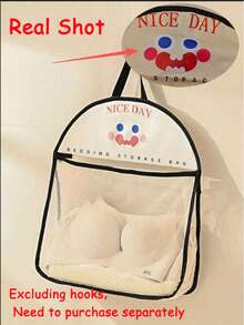 Hanging Mesh Storage Bag, Polyester Breathable Washable Storage Bag, Wall-Mounted Underwear & Socks Organizer, Bedroom, Home Kitchen Storage Bag, Wardrobe Organizer, Dorm Essential, Christmas & Halloween Storage Bag - Multicolor - View 12