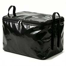 1pc Portable Large Capacity Oxford Cloth Storage Bag, Waterproof And Moisture-Proof, Durable Zipper, Suitable For Seasonal Clothing, Bedding, Toys Storage, Storage Room Organization, Moving, Travel, Multi-Functional Handheld Travel Storage Bag - Black - View 6
