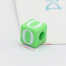 10mm Colorful English Letter Beads DIY Decorative Beads, Square Loose Beads For Necklace/Bracelet Accessories - Multicolor - View 10