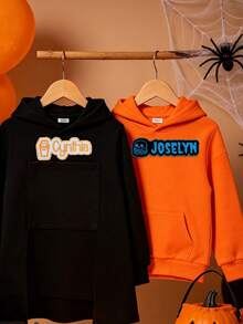1/3/5pcs Customized Halloween Embroidered Name Patches, Personalized Name Labels For Clothing, Hats, Backpacks, Bridesmaid Name Tags, Text Patches For Lunch Boxes, Iron-On Name Labels, Customizable Aesthetic Apparel Decor - Multicolor 4 - View 9