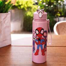 Disney 1pc Cute Cartoon Water Cups, Leak-Proof Plastic Sports Water Bottle, Cute Personalized Gift, Suitable For Outdoor Hiking, School, Office, Perfect Gift - Multicolor - View 4