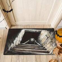 Durable 2D 3D Effect Door Mat - Machine Washable, Non-Slip Backing, Halloween Kitchen Home Decor Rug, Suitable For Indoor And Outdoor Entryways, Decorative Door Mat - White - View 7