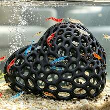 多孔球形蝦繁殖洞穴水族裝飾，蝦躲藏飾品，適用於淡水蝦繁殖與休息，魚缸裝飾 - 歡樂水族 - 查看 1