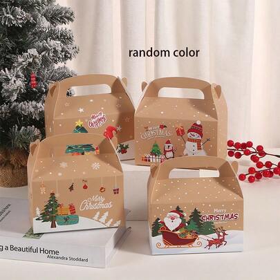 Creative Santa Claus & Reindeer Christmas Gift Box Design Packaging Box Christmas Decoration Christmas Party Gift Birthday Wedding Decor Christmas Gift Box Kraft Paper Box