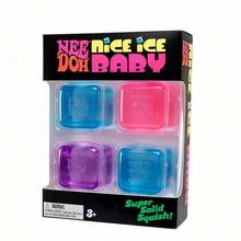 asmodee 4pcs Schylling NeeDoh Soft Cute Toys, Ice Cube Square Squeeze Toys, Anxiety Relief, Soft Cute Toys, Stress Relief Toys, Suitable For Office Relaxation/Home Entertainment, Fun-Filled, Great Choice For Graduation Gifts, Wedding Gifts, Toys, Bag Charms, Plush Toys, Birthday Gifts, Room Decor - Multicolor - View 5
