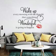 1pc Slogan Graphic Wall Sticker, Modern PVC Wall Decal For Home Decoration,Stickers,Wall Decal, Vinyl Decal For Home Decorations,Spring Decoration Items Refresh Your Home,Rama Decoration Stickers Gifts Birthday Graduation - Multicolor - View 7