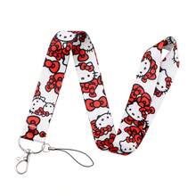 SANRIO 2D 1pc Hello Kitty Cute Cartoon Character Badge Lanyard - Detachable Phone Lanyard Keychain, Card Protection Accessory, Suitable For Stylish Key Rings - Ideal For Office, Or Travel Use, Suitable For Hello Kitty Lovers, Great Gift For Family And Friends - A - View 12