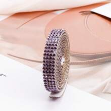 4-Row Self-Adhesive Crystal Rhinestone Ribbon Strip, DIY Shiny Sticker Roll For Handicrafts, Phone, Car Decoration, Jewelry Making Supplies - A - View 17
