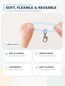 4/10pcs Silicone Umbrella Marker Rings With Lobster Clasp, Colorful Rubber O-Rings For Umbrella Handle Identification, Bag Charms And DIY Accessories, Random Mixed Colors - Silicone Decorative Ring With Lobster Clasp - View 3