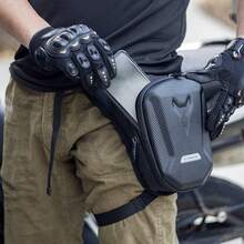 Unisex-Motorrad-Beinbeutel – Sport-Hüftgürteltasche zum Laufen, Radfahren, Pendeln & Arbeiten in Schwarz, ideal für den Telefonzugriff, die Aufbewahrung von Ausweis & Schlüssel & das leichte, wasserabweisende Tragen im Alltag oder beim Outdoor-Fitness. - A - Übersicht 1