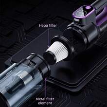 16000PA Handheld Vacuum Cleaner, 11.1V Cordless, With Crevice Nozzle And Washable Filter, Suitable For Car, Home, Office And Pet Hair Quick Cleaning, Equipped With 2500MAH Battery - Multicolor - View 8