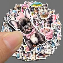 Set 50 Stiker Anjing Lucu, Bahan Vinyl, Cocok untuk Botol Minum, Laptop, Komputer, dan Ponsel, Sempurna untuk Wanita, Pelajar, Guru, dan Pecinta Kerajinan Tangan - MultiWarna - View 2