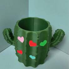 Ins Style Cactus Pen Holder, Fashionable & Cute Multifunctional Storage Box For Students And Office Desks, Keeps Desktop Organized - Multicolor - View 1
