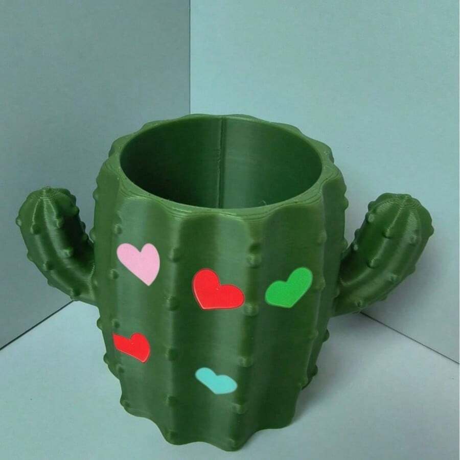 Ins Style Cactus Pen Holder, Fashionable & Cute Multifunctional Storage Box For Students And Office Desks, Keeps Desktop Organized - Multicolor - View 1