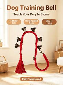 Dog Toilet Training Bell Rope, Hanging Bell With Copper Bell, Anti-Bite Braided Rope, Suitable For Puppy Toilet Training, Doorbell Training For Going Out, Pet Supplies - Multicolor - View 20