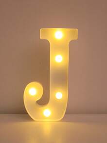 1pc 21cm White Luminous Letter Light, LED Letter Lamp,Light Up Alphabet Letters, Battery Operated DIY Spelling Letter Lights For Celebration, Indoor Room Decoration, Wedding Proposal Decoration, Birthday Party Decoration Letter Light Board - White - View 27