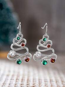 1 Pair Charming Cubic Zirconia Earrings For Women, Wedding, Engagement, Party, Jewelry, Christmas Gift - 1# - View 2