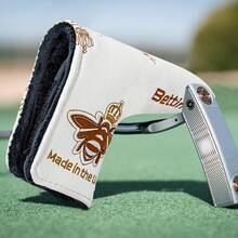 1pc Golf Blade Putter Cover, Crown & Bee Pattern, PU Material, Soft Lining, Durable, Unisex, Suitable For Golf Enthusiasts - Multicolor - View 6